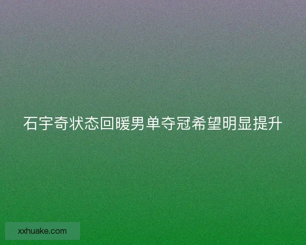 石宇奇状态回暖男单夺冠希望明显提升